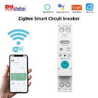 TUYA ZigBe Intelligente Stroomonderbreker Afstandsbediening Spraakbesturingsschakelaar Thuis Draadloze Mobiele telefoon