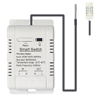 Tuya Zigbee Slimme Temperatuur  en Vochtigheidschakelaar Controller 20A 3800W met Waterdichte Sensor Automatisering Time