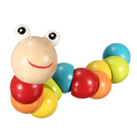 Twist Colorful Insects Wooden Caterpillars Educational Toys
