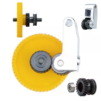 Voor Bambu Lab X1 X1C P1P Hardened Steel Gear Set Helical Gear Dubbel Lager POM Materiaal Aluminium Beugel voor 3D Print
