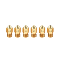 TWO TREES® koperen mondstuk 1,75 mm M6 Draad 0,2 / 0,3 / 0,4 / 0,5 / 0,6 / 0,8 mm voor 3D printer