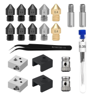 TWO TREES® MK8 Gehard staal Titaniumlegering Messing Nozzle Box Accessoires Kit voor 3D printer