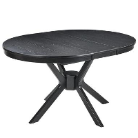TYMIS   Eettafel   Zwart houtkleur   110 130x110cm   MDF