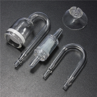 U Shape Aquarium Co2 Diffuser Check Glass Tube Suction Cup