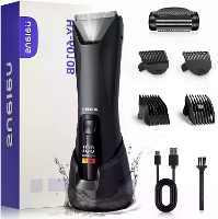 Ualans HY 6010B Mannen's Lichaamsverzorging Trimmer 2 in 1 Scheerapparaat met Keramisch Mes LED Licht 4 Kammen IPX7 Wate