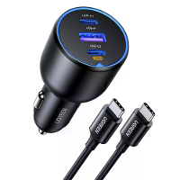 UGREEN 130W USB C Auto lader PD 100W + PD 30W Type C Auto lader Adapter voor iPhone 16 16 Plus 16 Pro 16 Pro Max Galaxy