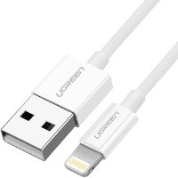 UGREEN 20728 USB kabel USB 2.0 Apple Lightning stekker, USB A stekker 1 m Wit