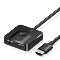 UGreen CM311 4K@60Hz HDMI Switch met 3,3FT HDMI kabel 2 in 1 uit / 1 in 2 uit bidirectionele HDMI splitter schakelaar vo