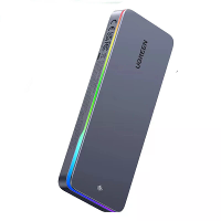 UGREEN CM777 20Gbps M.2 NVMe SATA SSD behuizing RGB verlichting Dual Protocol SSD adapter USB 3.2 Gen2 hoge snelheid ext