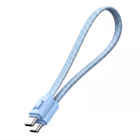 Ugreen L312 3A PD60W USB C naar USB C gevlochten sleutelhangerkabel PD3.0 Snel opladen gegevensoverdracht vergulde koper