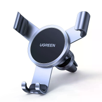 Ugreen LP493 Auto Luchtventilatie Gravitatie Mount Stand met Universele Rotatiebal Aluminium Legering Klem Ondersteuning