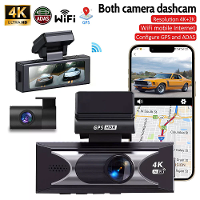 UHD 4K Dashcam Dubbele Lens 3840x2160P AI Chauffeursassistentie ADAS GPS WiFi Groothoek Nachtzicht Auto DVR Camera