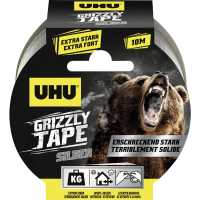 UHU Grizzly Tape® 51675 Textieltape Zilver (l x b) 10 m x 49 mm 1 stuk(s)
