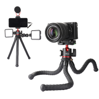 ULANZI MT 33 2 in 1 Flexibele Mini Octopus Statief met Cold Shoe Telefoon Clip Mount Ball Head voor Smartphone Camera Li
