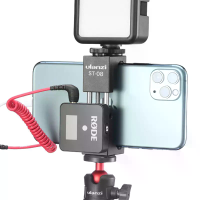 Ulanzi ST 08 Geüpgradeerde telefoonclipklemhouder met Cold Shoe Mount 1/4 standaardschroefmoer voor Rode Wireless Go