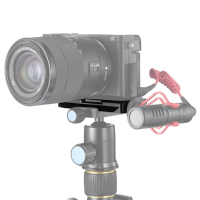 UURig R020 Horizontale verticale snelkoppelingsplaat met koude schoenbevestiging voor DSLR camera