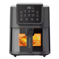 [EU Direct] Chefree AFW01 Heteluchtfriteuse met ViewCook raam 5L/5.3QT Energiezuinig 6 Vooraf ingesteld Kookmenu Zwart