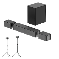 ULTIMEA Poseidon D50 5.1CH Soundbar met Steady 300 Statieven 6 Hoogwaardige Luidsprekers Surroundgeluid BassMax Thuisbio