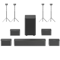 Ultimea Poseidon D70 410W 7.1CH Soundbar met 2x Steady 300 Statieven Virtueel Surround Sound Systeem met 4 Bedrade Surro