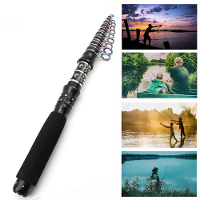 Ultra korte Draagbare Spinning Hengel Koolstofvezel 10KG Max Belasting Telescopische Hengel voor Zoetwater Zoutwater Vis