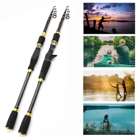 Ultra licht koolstof spinnende lok casting hengellok telescopische draagbare visserij hengel voor baitcasting reel