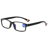Ultralichte TR90 Bril voor lezen Flexibel Buigbaar frame Mode Rechthoekig Blauwe licht Blokkerende Computerbril