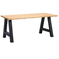 UMIX boomstamtafel Houston A poot   75x160x90 cm   eiken/zwart