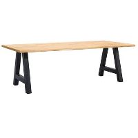 UMIX boomstamtafel Houston A poot   75x220x100 cm   eiken/zwart