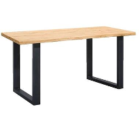 UMIX boomstamtafel Houston U poot   75x200x100 cm   eiken/zwart