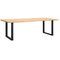 UMIX boomstamtafel Houston U poot   75x240x100 cm   eiken/zwart