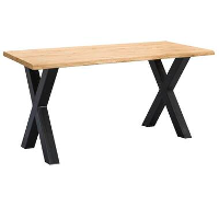 UMIX boomstamtafel Houston X poot   75x160x90 cm   eiken/zwart