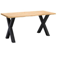 UMIX boomstamtafel Houston X poot   75x180x90 cm   eiken/zwart