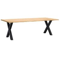 UMIX boomstamtafel Houston X poot   75x220x100 cm   eiken/zwart