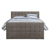 UMIX boxspring op maat Davin   elektrisch verstelbaar   stof taupe   160x200 cm   Leen Bakker