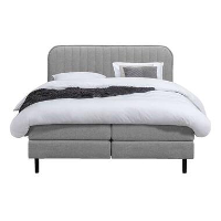 UMIX boxspring op maat Elin   stof lichtgrijs   160x200 cm   Leen Bakker