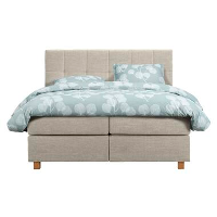UMIX boxspring op maat Tore   stof beige   160x200 cm   Leen Bakker