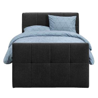 UMIX boxspring op maat Tore   stof zwart   120x200 cm   Leen Bakker