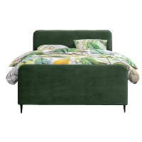 UMIX boxspring op maat Ylva   velvet groen   140x200 cm   Leen Bakker