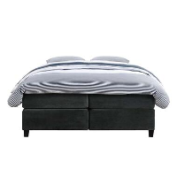 UMIX boxspring op maat   zonder hoofdbord   velvet grijs   140x200 cm   Leen Bakker