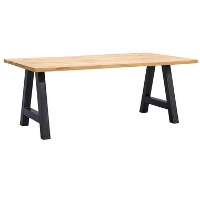 UMIX eettafel Houston A poot   75x200x100 cm   eiken/zwart