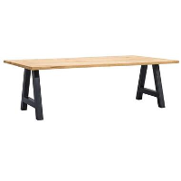 UMIX eettafel Houston A poot   75x220x100 cm   eiken/zwart
