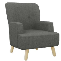 UMIX fauteuil Hudson   stof   lichtgrijs   Leen Bakker