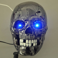 Unique Black Skull Skeleton Shaped Land Line Telephone