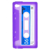 Unique Retro Cassette Tape Silicone Case For Ipod Touch 4 Purple