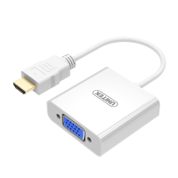 UNITEK Y 6333WH HDMI compatibel naar VGA audio omzetter 1920 * 1080P Vergulde connector met DC 3,5 mm audiopoort