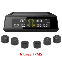 Universaal Zonne energie 6 Band Sensor Zonne TPMS Draadloos Bandenspanning Controlesysteem voor Vrachtwagen Bus RV Overs