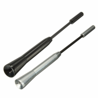 Universal Car Van Alloy Bee Sting Radio Antenna Aerial Ariel Am/fm Black Silver