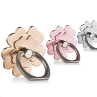 Universal Lucky Clover 360 Degree Rotation Metal Finger Ring Phone Holder For Iphone Samsung Xiaomi