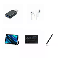 Universale Hoofdtelefoon + OTG + Holstertas + Bluetooth Toetsenbord + Stylus Pen Set voor 8.4 Inch Alldocube iPlay 50 Mi