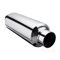 Universele Turbinestuwdemper Resonator 304 roestvrij staal 2,5 inch Inlaat 2,5 inch Uitlaat